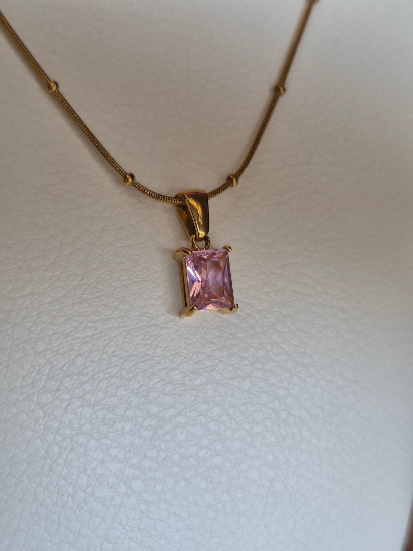 Pink Stone Necklace