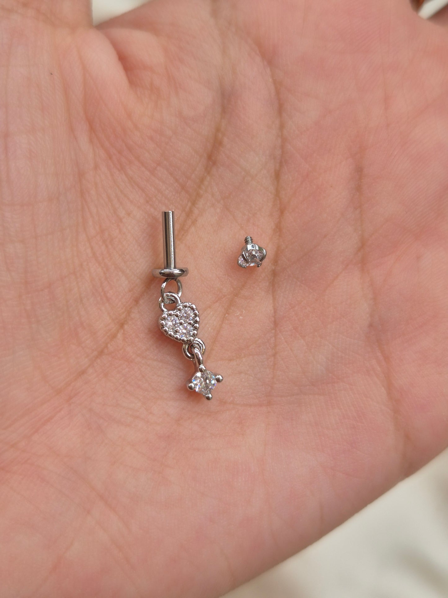 Long Heart Studs