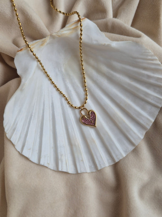 Pink Heart Necklace