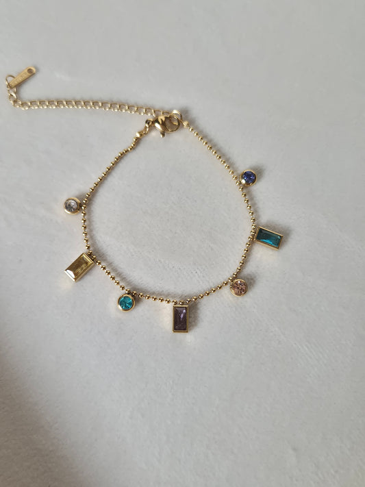 Multi-colored Charm Bracelet
