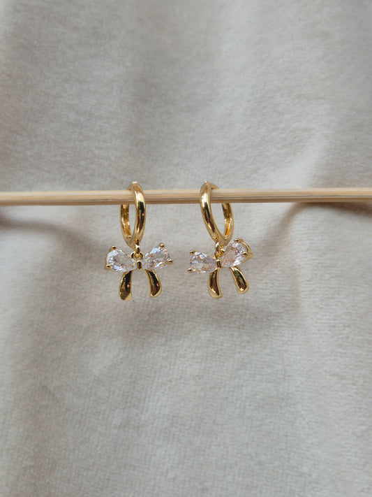 Bow Dangling Hoops 2
