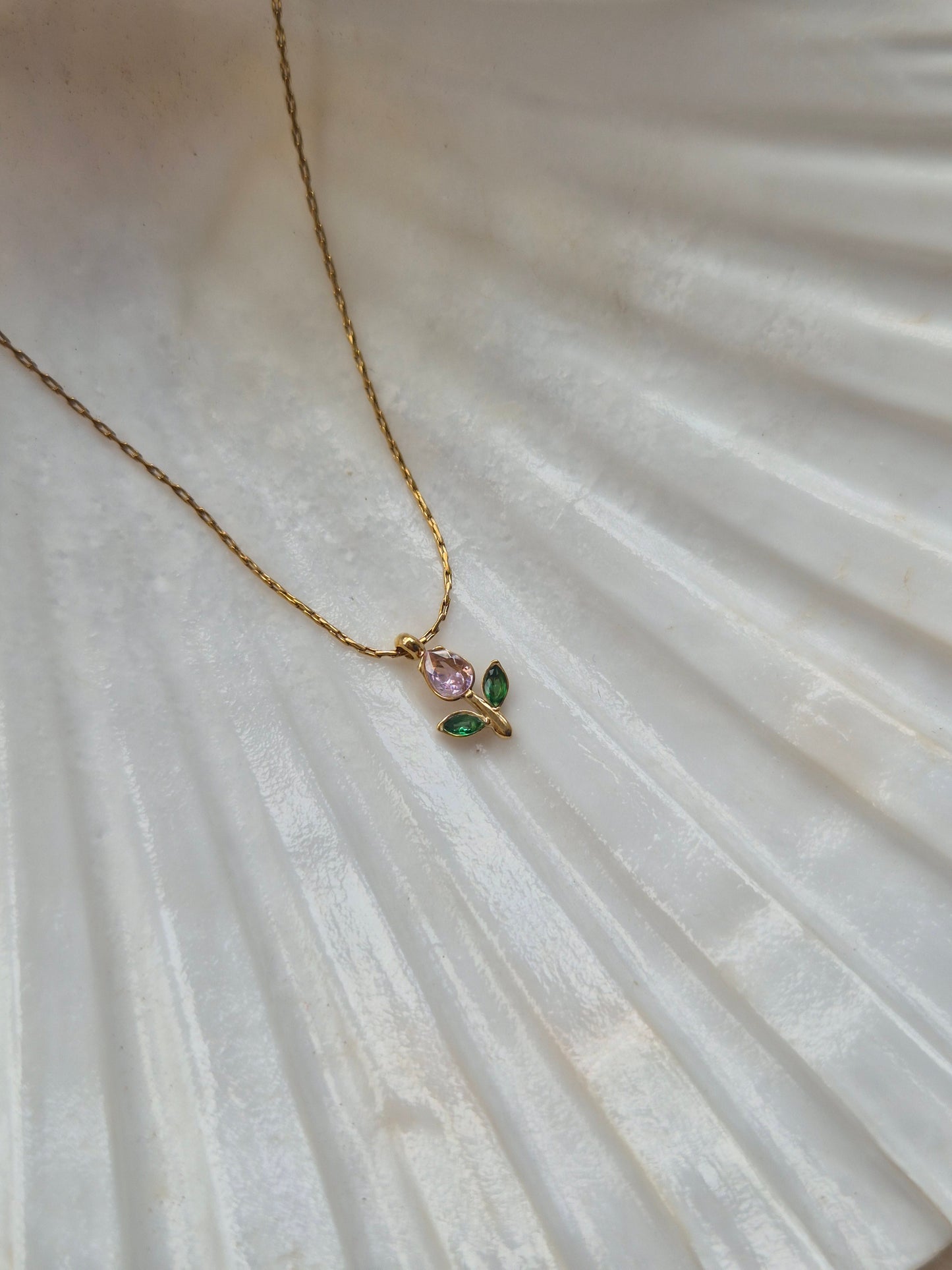 Pink Mini Tulip Necklace