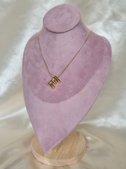 'E' Bubble Initial Necklace
