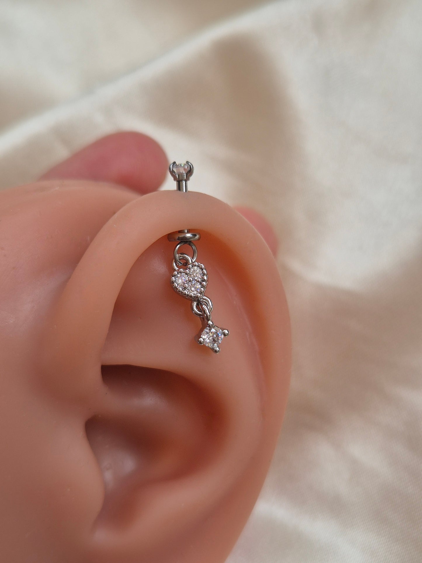 Long Heart Studs