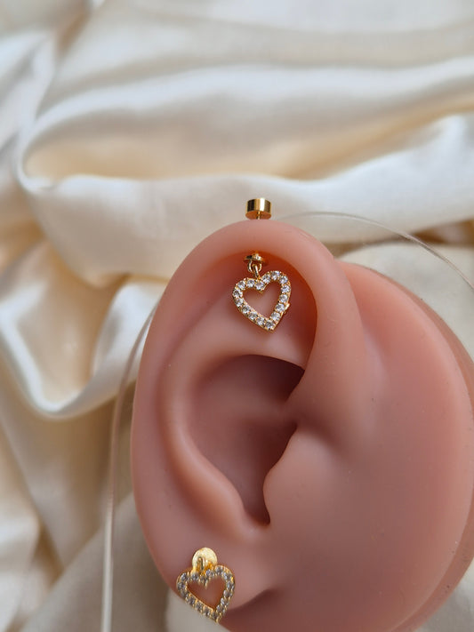 Heart Piercing Studs