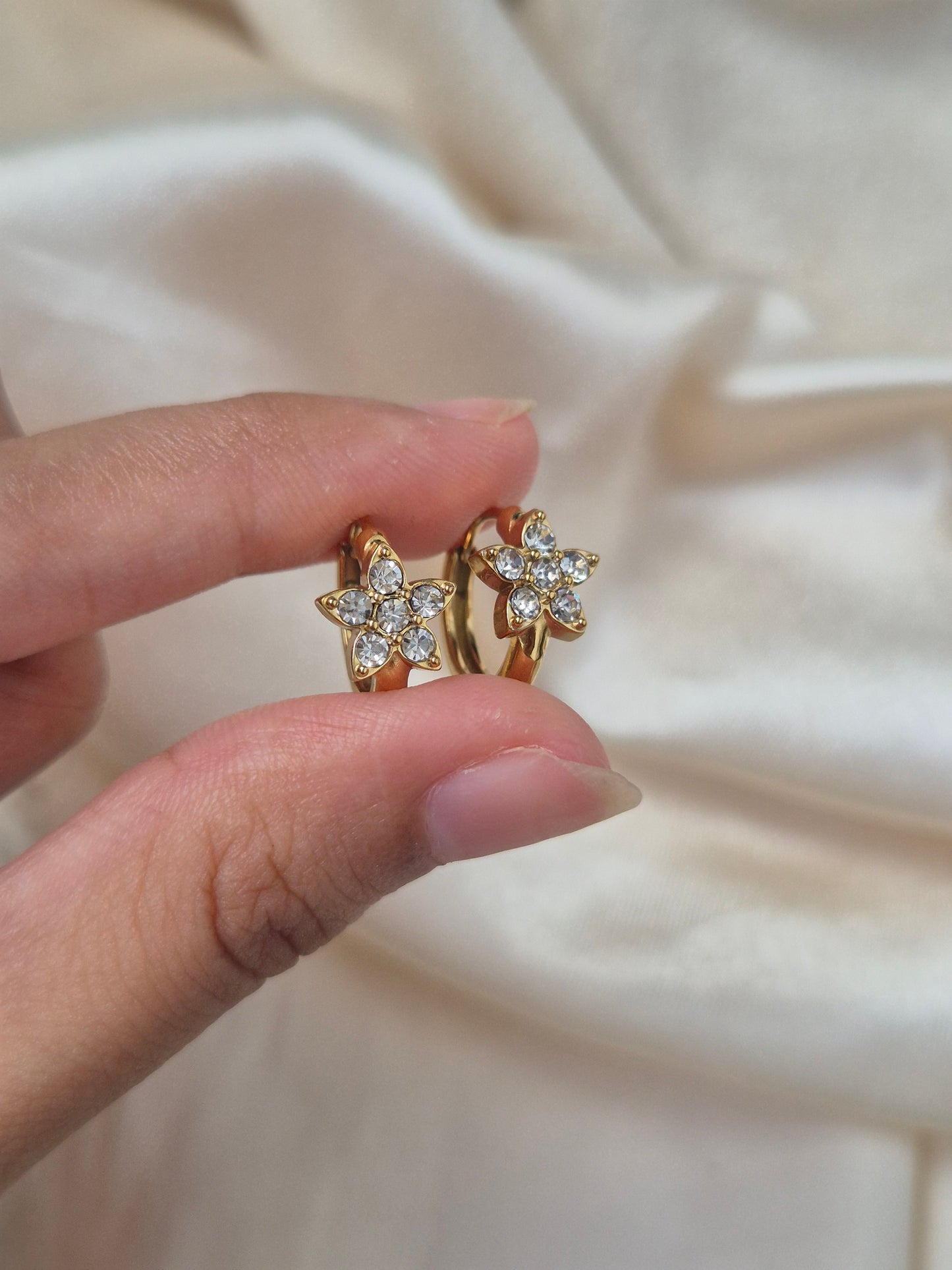 Mini Flower Hoops