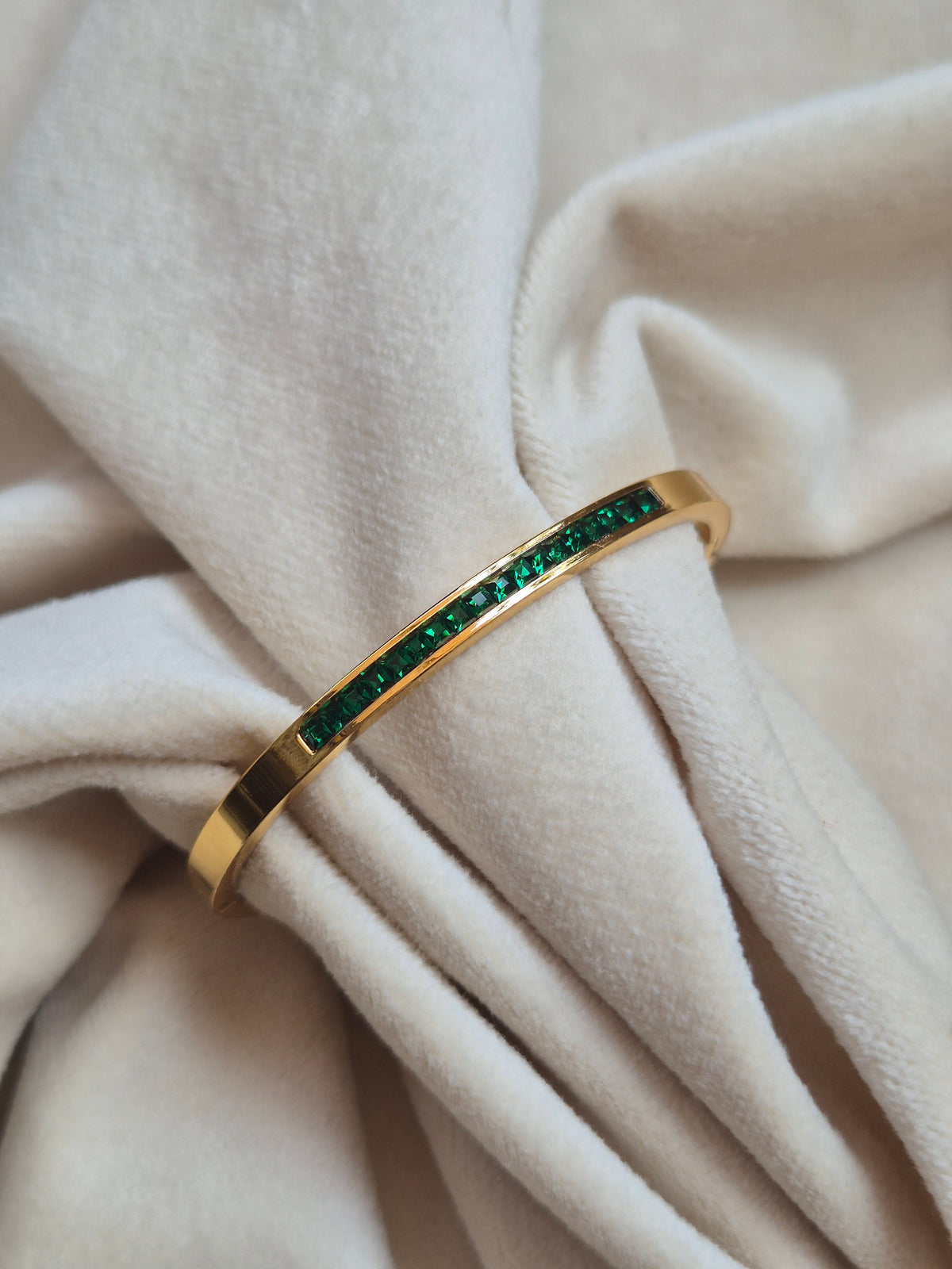Emerald Thin Bling Kada (Small Size)