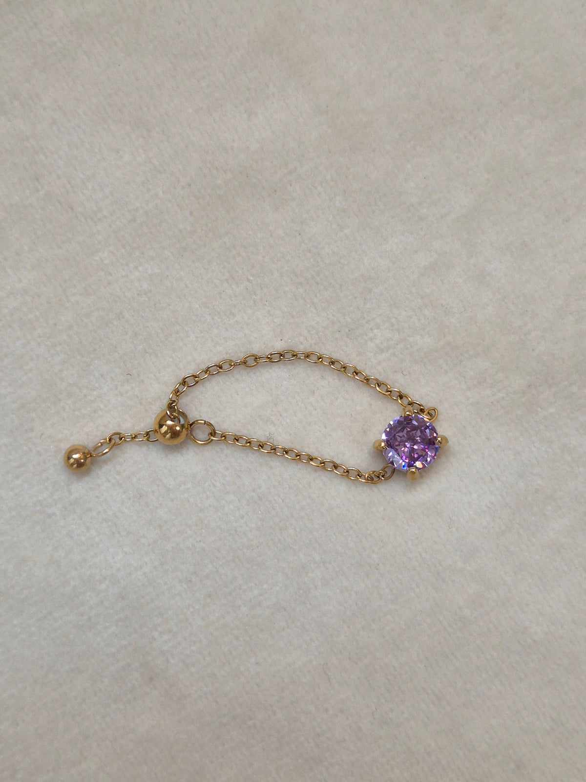 Purple Chain Ring (Adjustable)