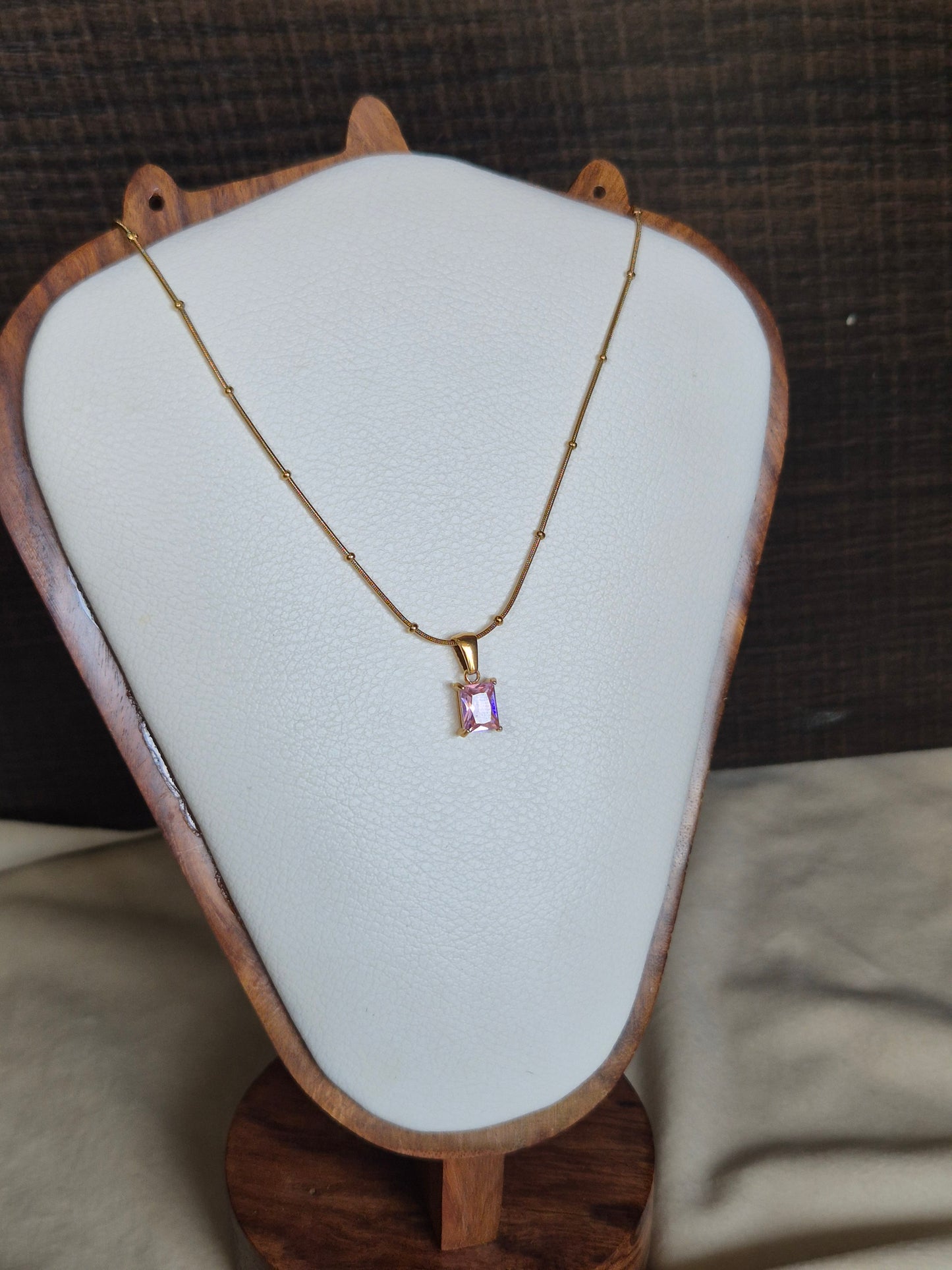 Pink Stone Necklace