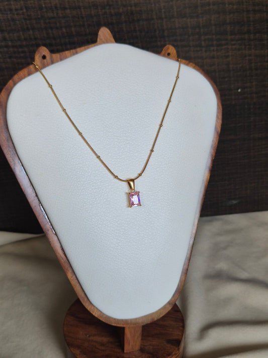 Pink Stone Necklace