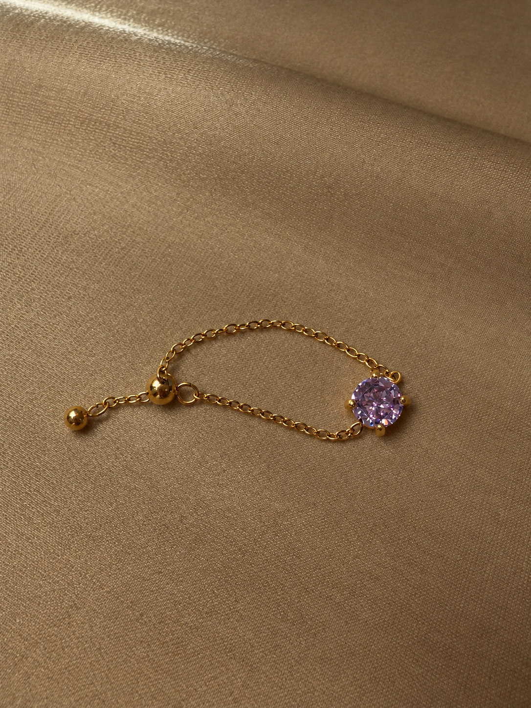 Purple Chain Ring (Adjustable)