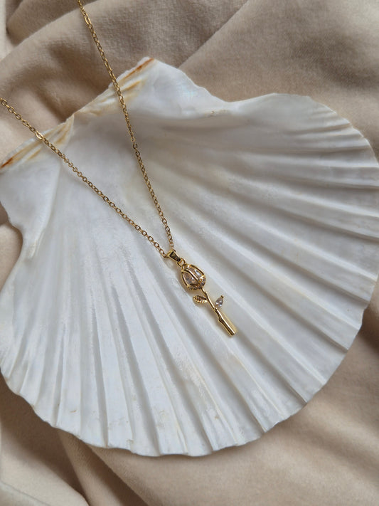 White Tulip Necklace