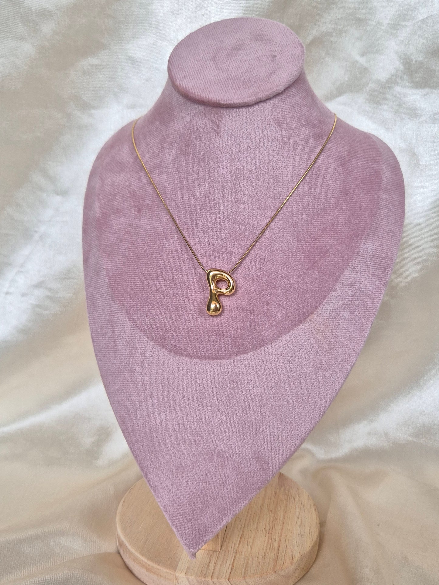 'P' Bubble Initial Necklace