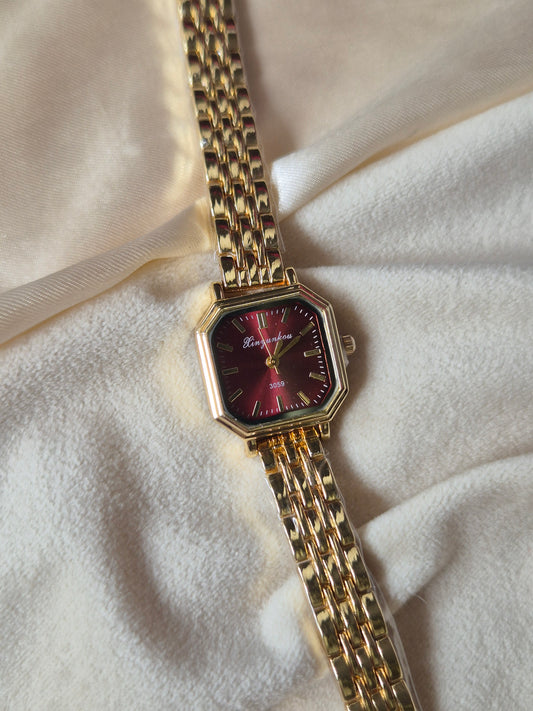 Cherry Red Vintage Watch