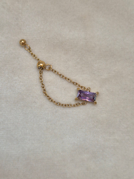 Purple Sq. Chain Ring (adjustable)