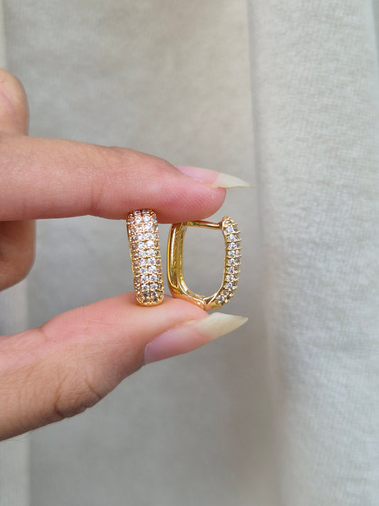 Studded Square Hoops (Small)