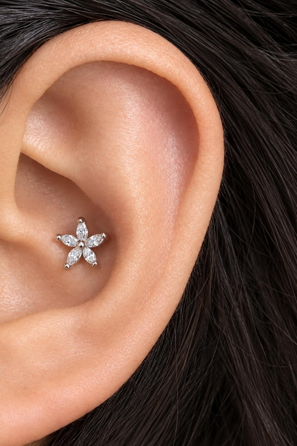 Silver Flower Studs 2.0