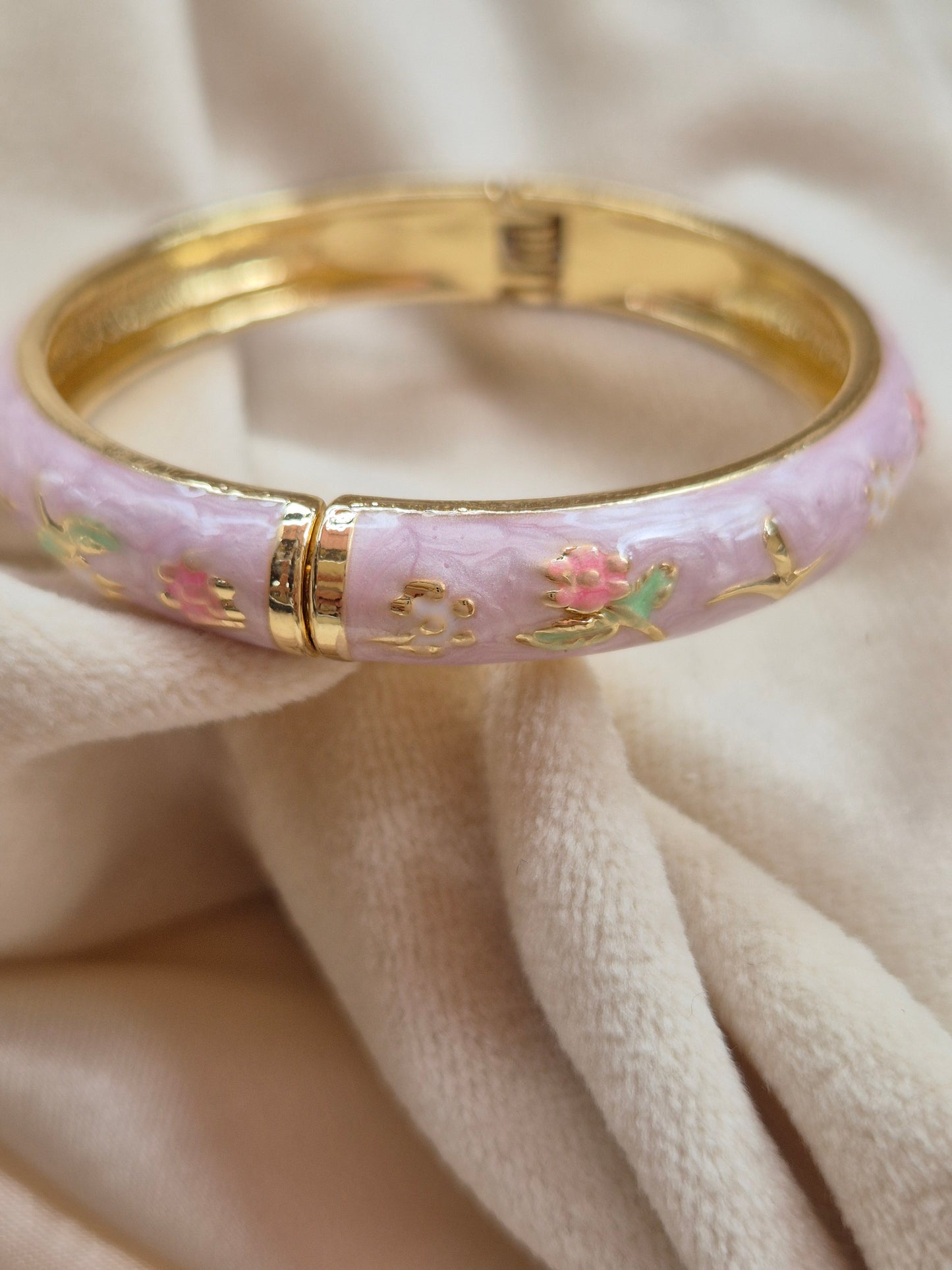 Pink Enamel Kada (Small Size)