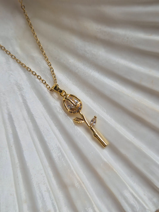 White Tulip Necklace