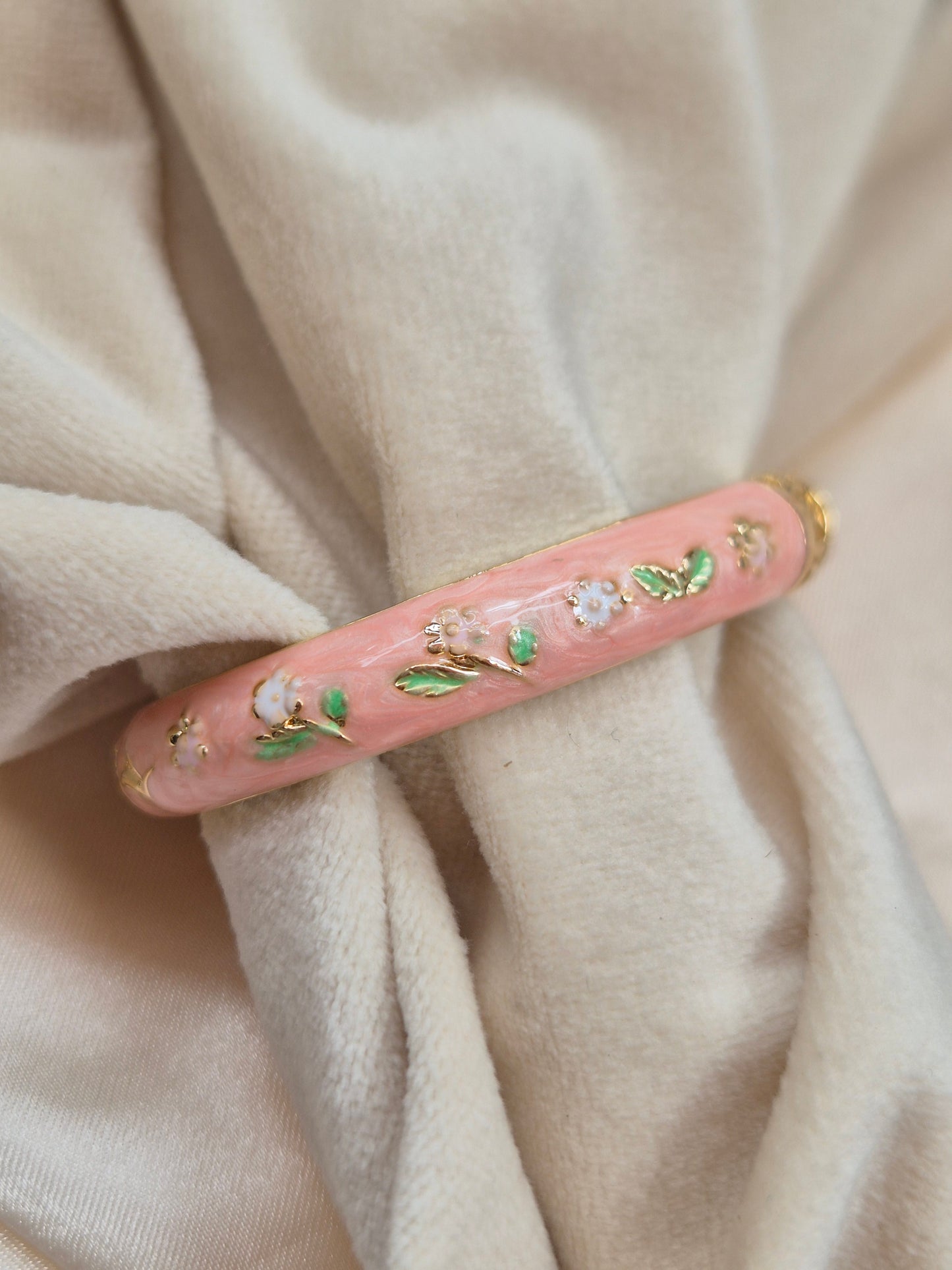 Salmon Pink Enamel Kada (Small Size)
