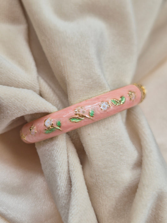 Salmon Pink Enamel Kada (Small Size)