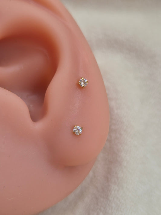 Tiny Diamond Studs
